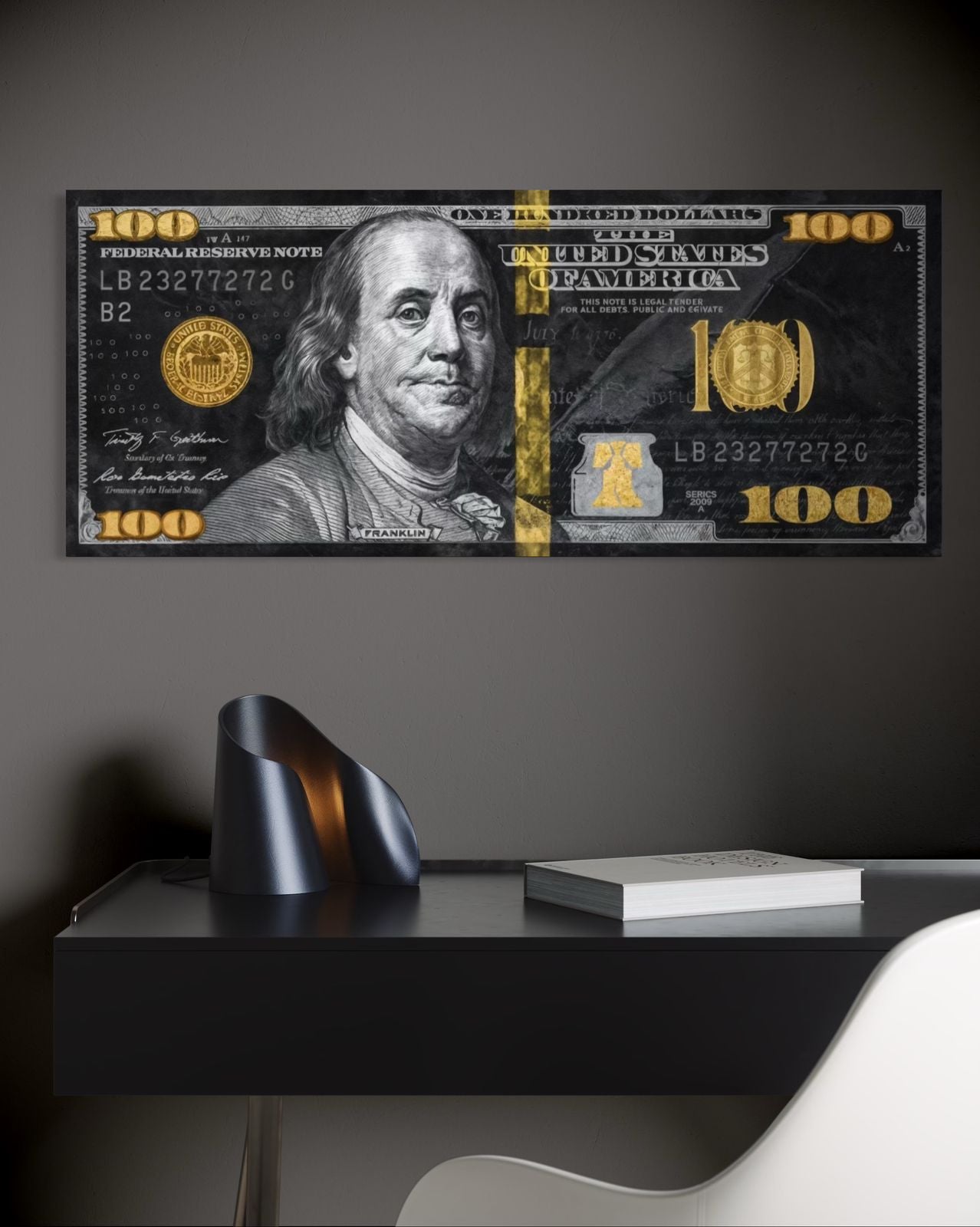 Cuadro 100 Dollar Black