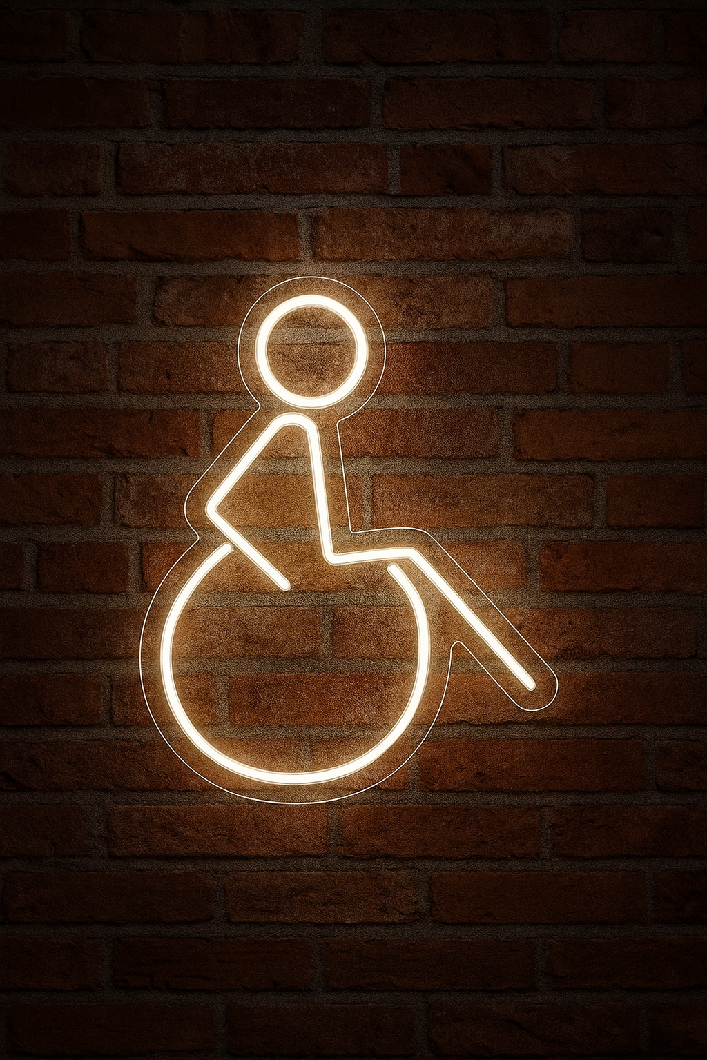 Letrero Sanitario Discapacitados Neon