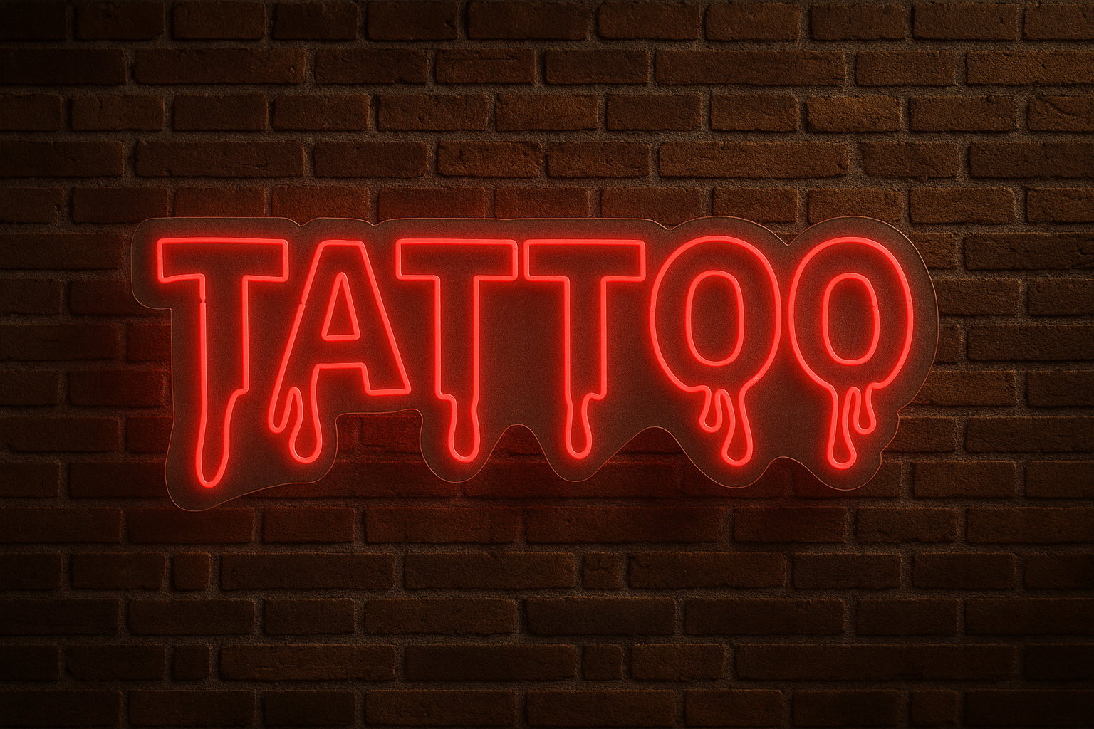 Tattoo Diseño en Doble Linea Neon 1