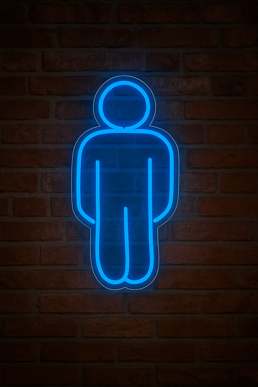 Letrero Sanitario Masculino Neon