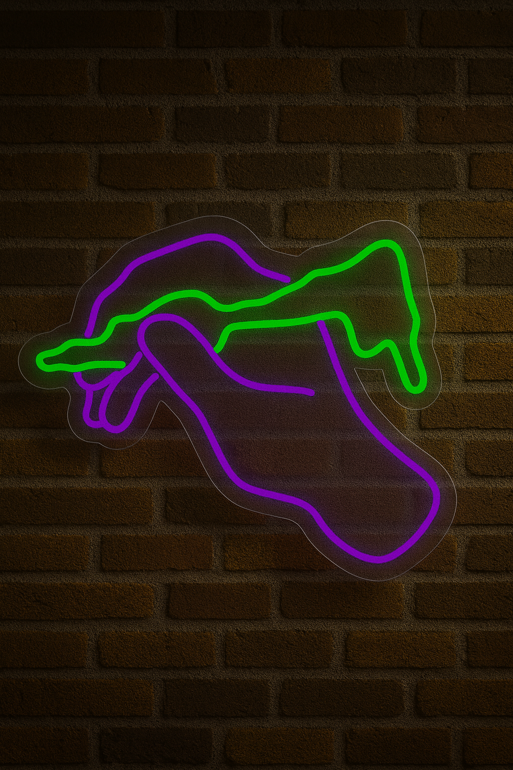 Tattoo Silueta de Mano 1 Neon