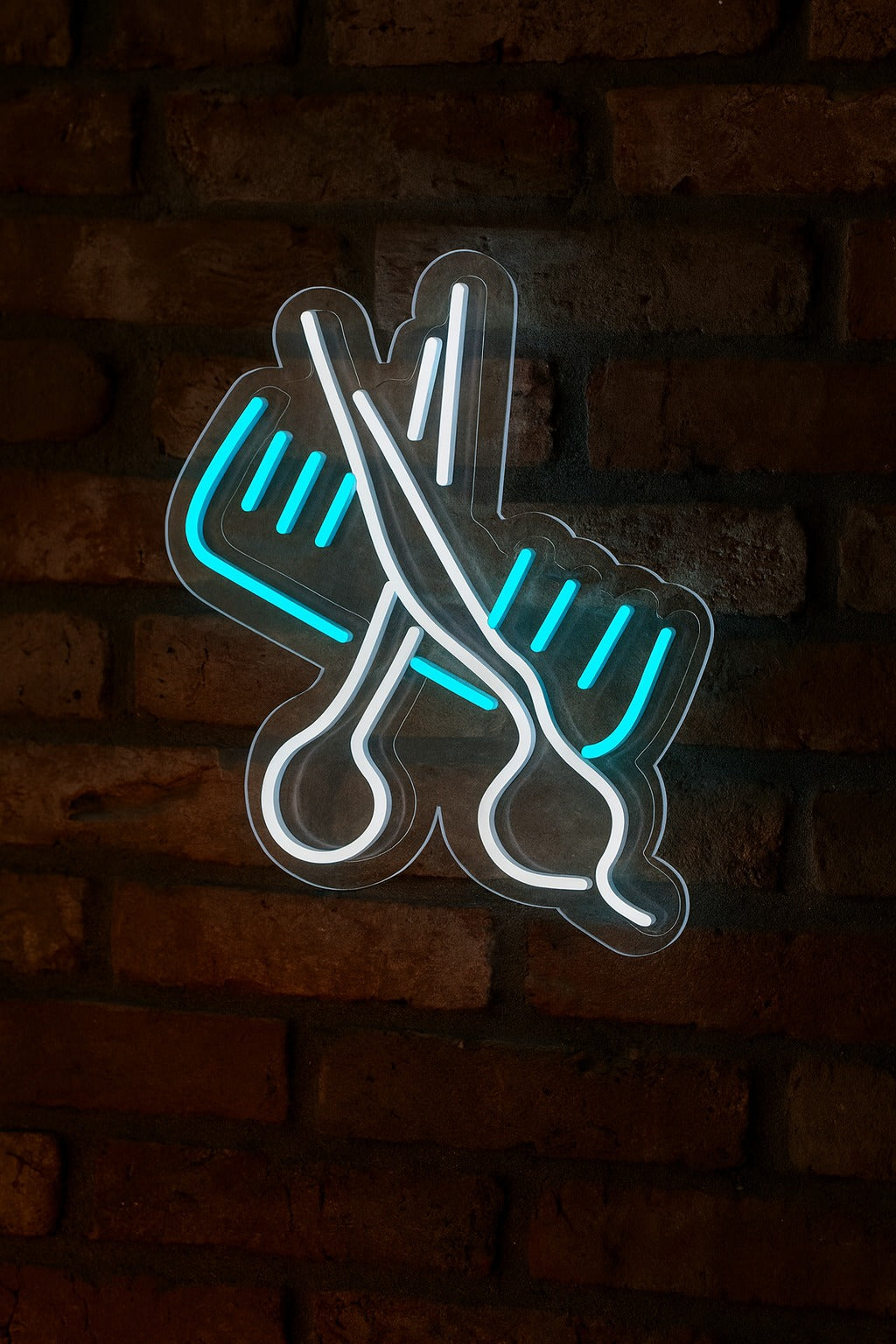 Barberia Tijera Neon