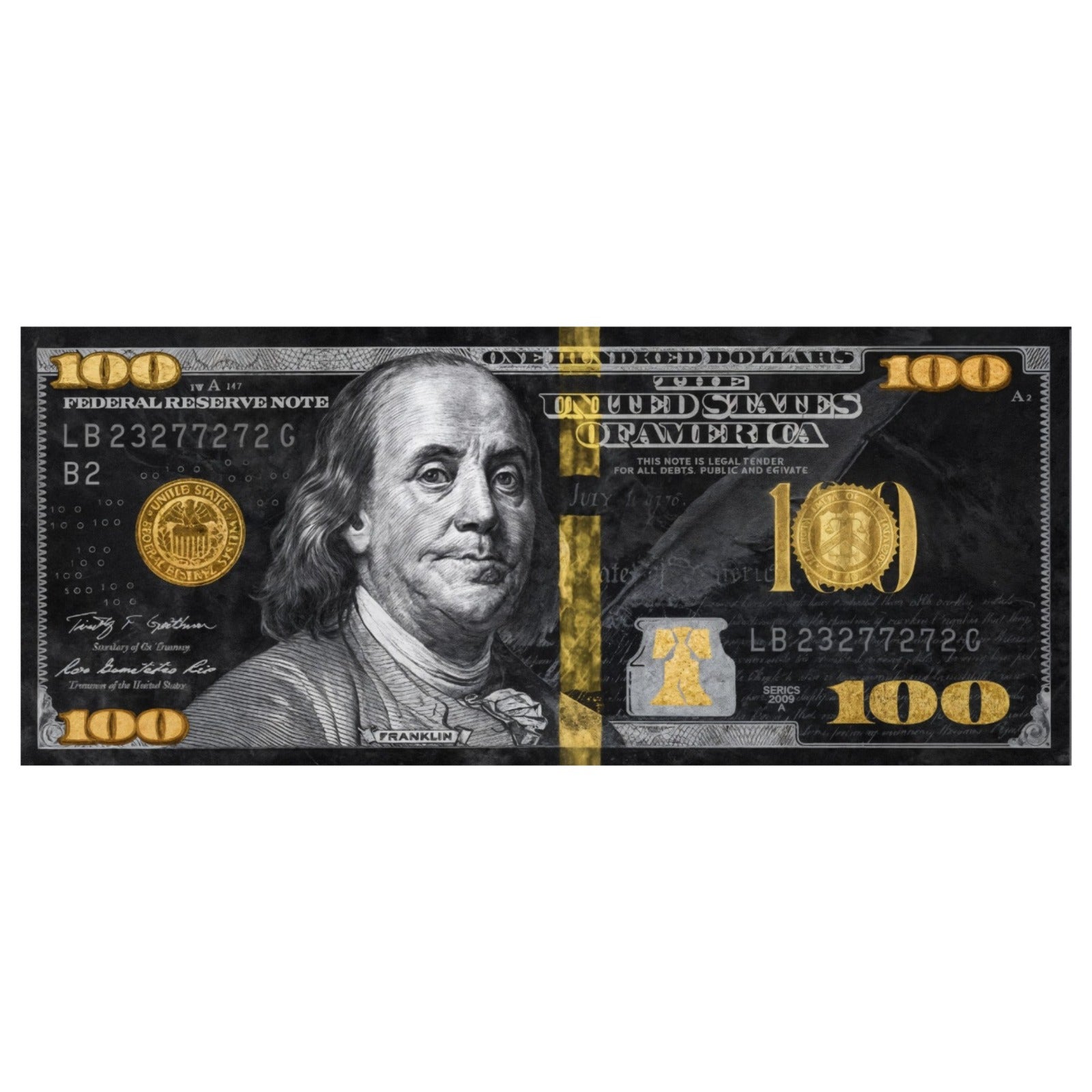 Cuadro 100 Dollar Black