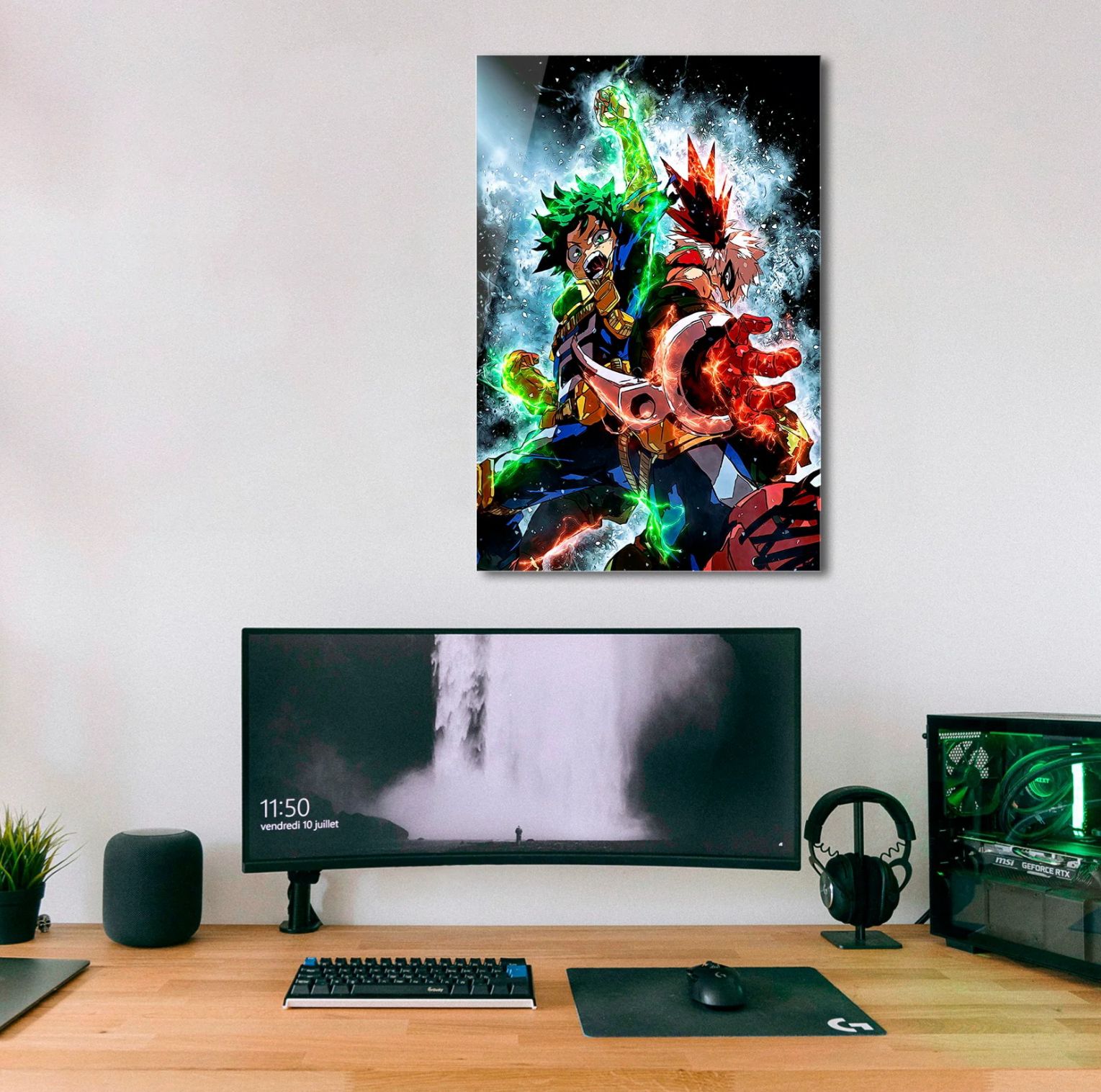 Cuadro Boku No Hero Academia Deku and Bakugo