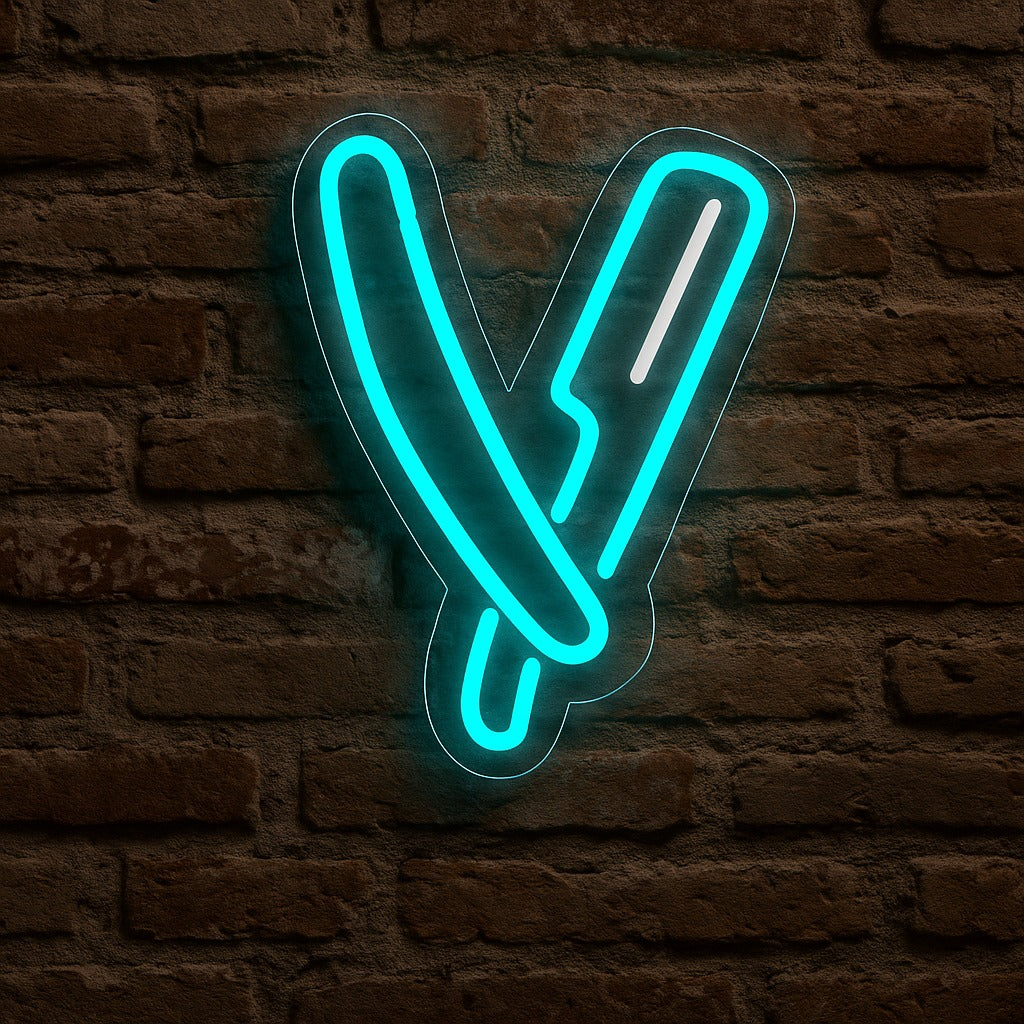 Barberia Navaja Neon 1