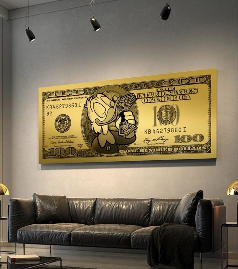 Cuadro Dollar Golden Tio Rico